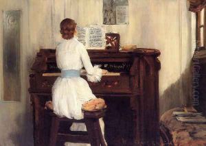 Mrs Meigs At The Piano Organ