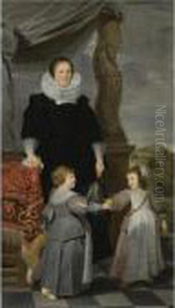 Portrait Of Mechteld Lintermans
(d. 1641) And Her Two Children, Probably Jan Baptist Bierens (1620-1690)
And Maria Magdalena (1622-1688) - view 1