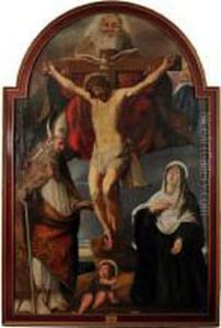 The Crucifixion With The Virgin Mary And A Bishop by Gaspar De Crayer
