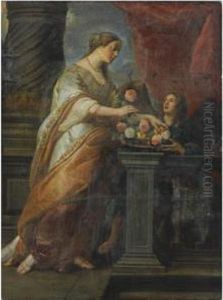 Saint Dorothea, Together With An Angel
