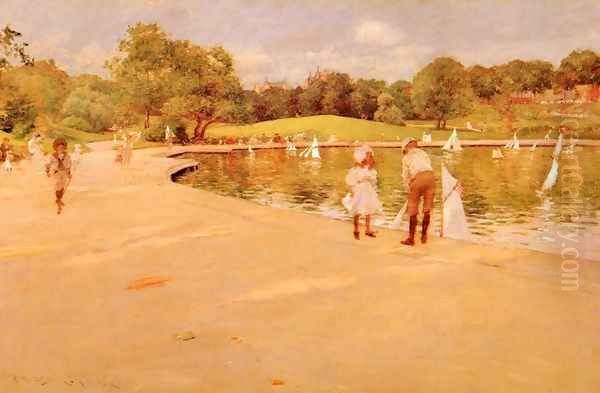 Lilliputian Boat-Lake - Central Park (or Lilliputian Boats in the Park; Central Park) - view 1