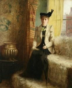 Lady In An Interview by De Scott Evans
