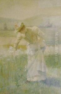 Picking Wildflowers by De Scott Evans