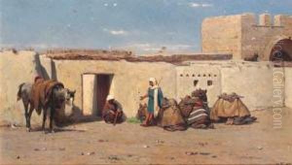 Arab Merchants Resting - view 1