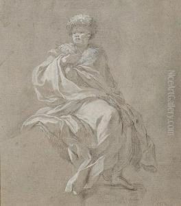 A Seated Man Wearing A Fur Hat And A Fur-trimmed Cloak