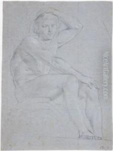 Male Nude Seen From Below by Lorenzo De Ferrari