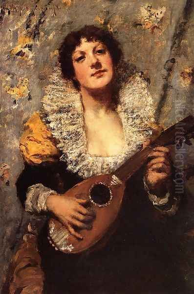 The Mandolin Player - view 1