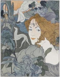 Retour. On Joint : - Sous Les Fleurs Par E. Aman-jean. by Georges de Feure