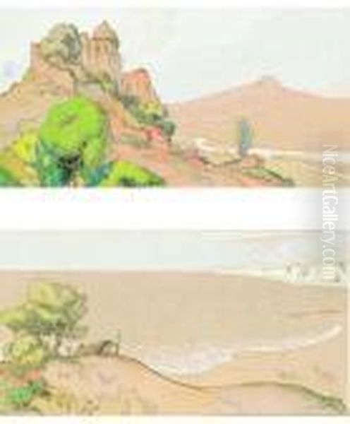 La Cote Deux Aquarelles Gouachees - view 1