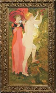 Elegante Et Nu Feminin E La Pomme by Georges de Feure