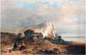Figures On The Shore by James Vivien de Fleury