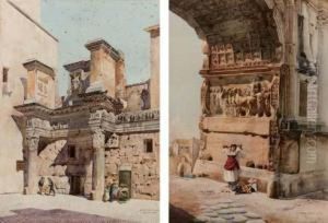 Veduta Del Foro Di Nerva by Mariano De Franceschi
