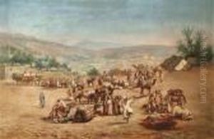 Accampamento Di Arabi by Mariano De Franceschi