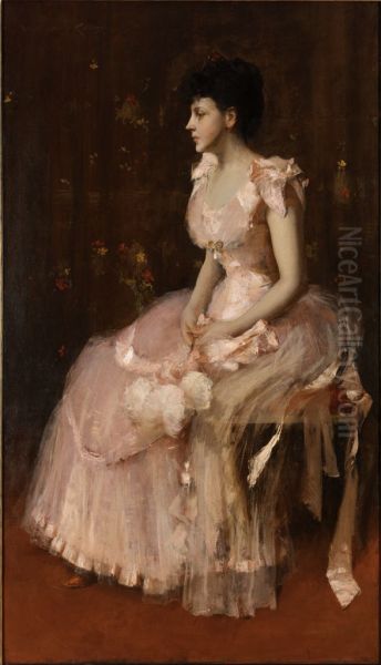 Portrait Of A Lady In Pink - view 1