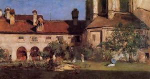 The Cloisters by William Merritt Chase