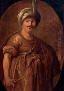 A Bearded Man In Persian Dress by Aert De Gelder
