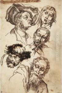 Etudes De Tetes D'hommes