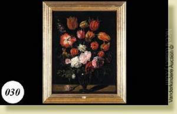 Vase De Fleurs Sur Un Entablement - view 1