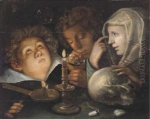 A Vanitas Allegory: Homo Bulla Est by Andries Jacobsz. Stock