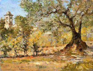 Olive Trees Florence by William Merritt Chase