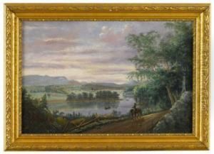 Landscape With Stream And Rider On Horseback