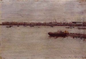 Repair Docks Gowanus Pier by William Merritt Chase