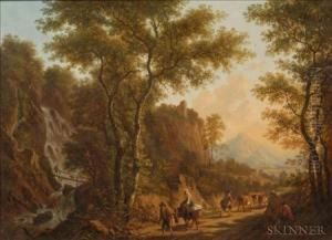 Travelers On A Wilderness Road by Victor DeGrailly