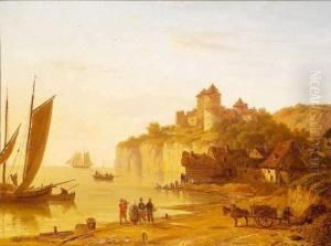 La Falaise Et Le Chateau De Tancarville, 1836