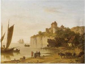 Falaises Et Chteau De Tancarville, Normandie