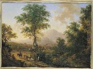 Paysage Pastorale Dans La Campagne Italienne. Toile