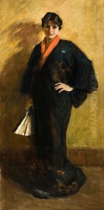 The Blue Kimono by William Merritt Chase