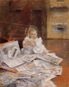 Child With Prints by William Merritt Chase