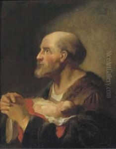 Saint Joseph And The Christ Child At Prayer by Pieter de Grebber