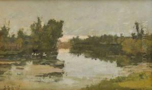 Lever De Brume Surl'etang by Jean-Baptiste De Greef