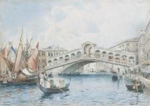 Venezia, A Rialto by Adelchi De Grossi