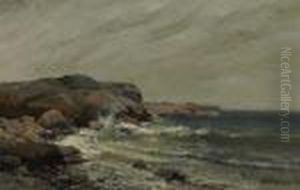 Waves On The Sea Coast by Mauritz F. H. de Haas
