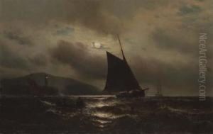 Night Fishing On The Hudson by Mauritz F. H. de Haas