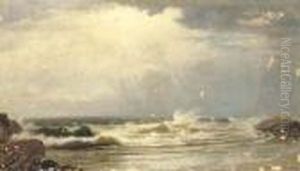 Waves Breaking Ashore by William Frederick de Haas
