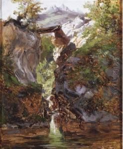 Paisaje Con Desfiladero De Los Picos De Europa by Carlos de Haes