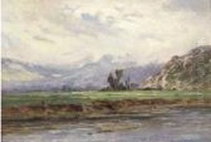 Paisaje Fluvial Con Montanas En La Distancia by Carlos de Haes