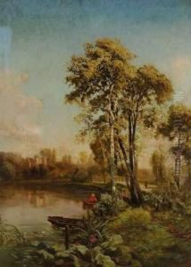 Personnage Au Bord D'un Etang