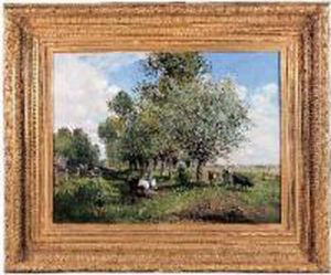 Scene De La Vie Paysanne by Godefroy de Hagemann