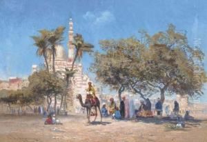 Outside The Mosque by Godefroy de Hagemann