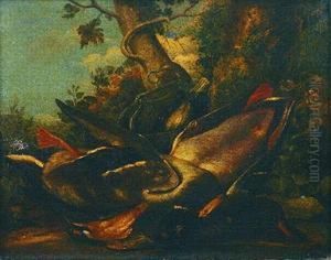 Bodegon De Caza by Johann Georg Hamilton