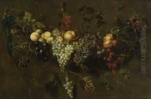 Fruchtgirlande. by Cornelis De Heem