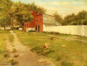 The White Fence by William Merritt Chase
