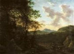 An Italianate Wooded Landscape An Italianate Wooded Landscape