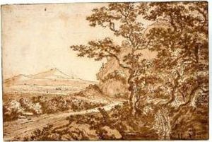 An Italianate Landscape by Willem de Heusch