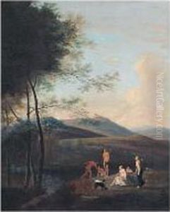 Landscape With Diana And Her Nymphs by Willem de Heusch