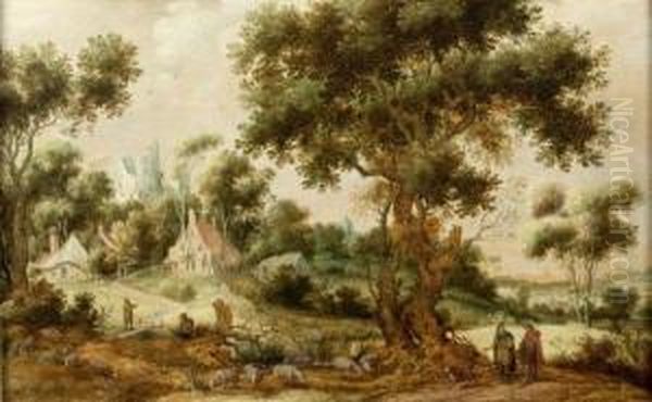Paysage De Foret Avec Tobie Et L'ange - view 1